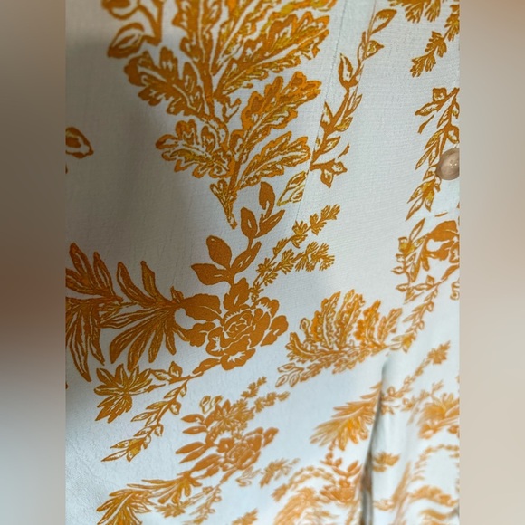 Free People Be The One Jumpsuit | Size 2 | Pale Blue-Green with Rust Floral - Picture 9 of 14